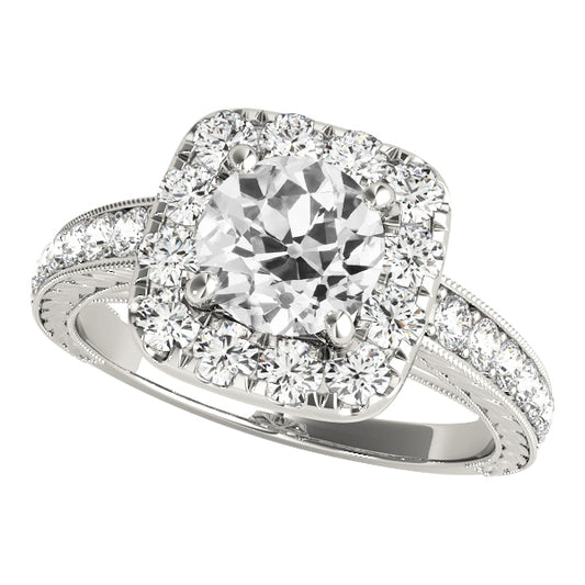 natural round diamond 4.25ct ring front view