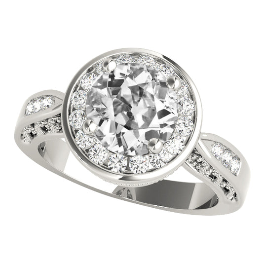 natural round diamond 5.50ct ring front view