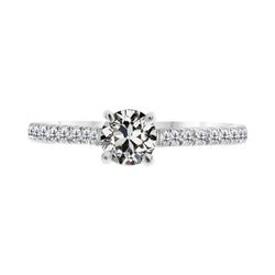 Ladies Jewelry 2 Carat Old European Earth Mined Natural Real Diamond ( Not Lab Grown ) Ring White Gold 14K