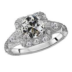 Ladies Old European Antique Style Earth Mined Natural Real Diamond ( Not Lab Grown ) Wedding Ring 3.50 Carats