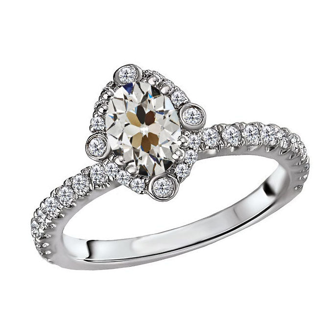natural round diamond 4.50ct ring front view