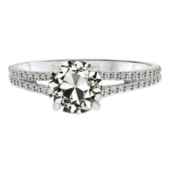 Natural Diamond Ring 3.50ct - White Gold 14K