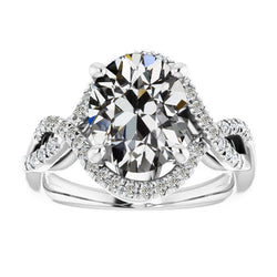 Real  Ladies Round & Oval Old Mine Cut Diamond Wedding Ring 8.50 Carats