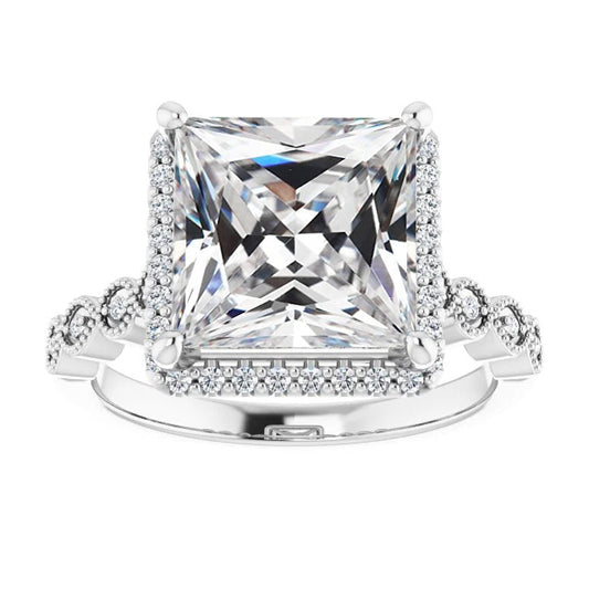 Ladies Old Miner Cut Diamond Ring