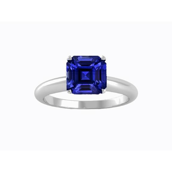  Lady’s Brilliant Engagement   Ladies Solitaire Ring Blue Sapphire