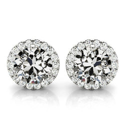 Natural Diamond Earring 7.50ct - White Gold 14K