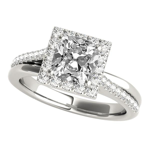 Lady’s Halo Ring Old Miner Diamond