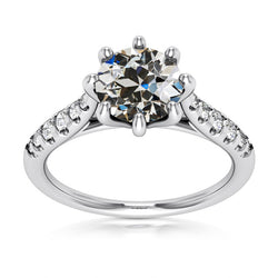 Lady’s Ring Old Mine Cut Genuine Natural Earth Mined Diamond 8 Prong Set Jewelry 4.25 Carats