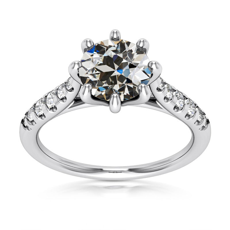 Lady’s Ring Old Mine Cut Diamond 8 Prong Set