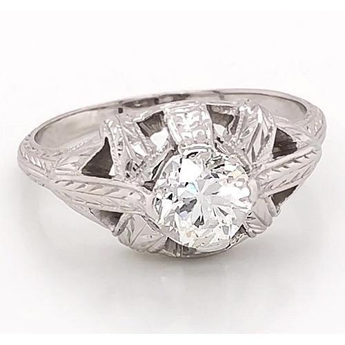 Like Edwardian Jewelry Diamond Engagement Ring Milgrain Prong Setting