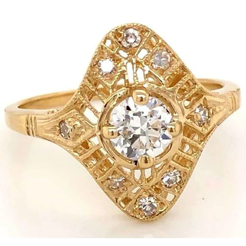 Like La Belle Epoque Jewelry Diamond Antique Style Ring Yellow Gold