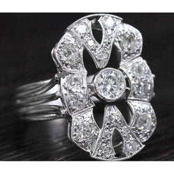 Real  Like La Belle Epoque Jewelry Diamond Vintage Style Ring 2 Carats