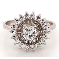Natural  Like La Belle Epoque Jewelry Engagement Ring Flower Stlye 2 Carats