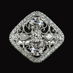 Like La Belle Epoque Jewelry Halo Pear & Round Old Miner Diamond Ring