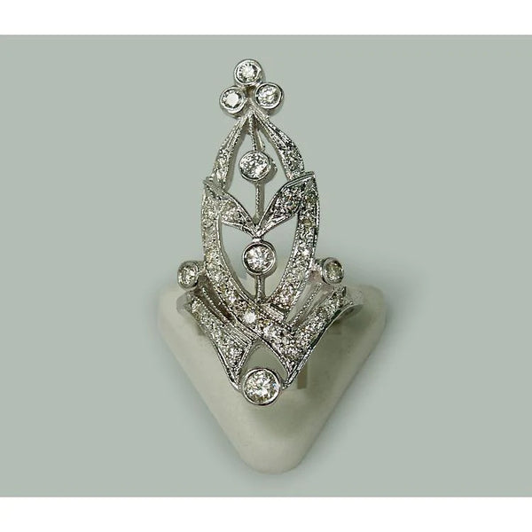 Like La Belle Epoque Jewelry Marquise Shape Round Diamond Ring