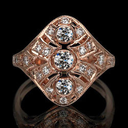 Real  Like La Belle Epoque Jewelry Old Mine Cut Diamond Engagement Ring