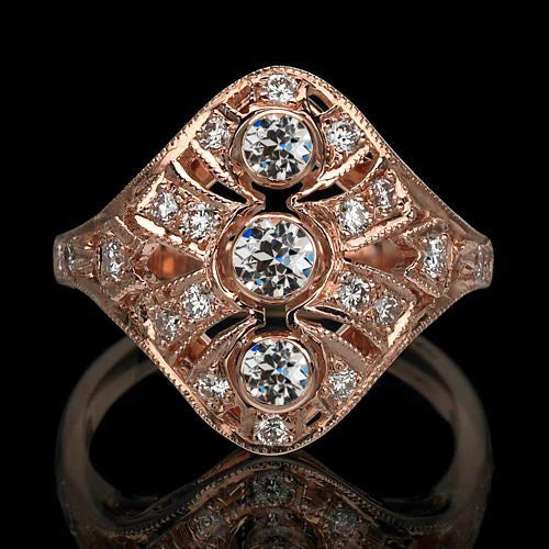 Like La Belle Epoque Jewelry Old Mine Cut Diamond Engagement Ring