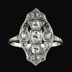Like La Belle Epoque Jewelry Oval Old Mine Cut Natural Earth Mined Diamond Fancy Ring