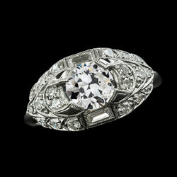 Like La Belle Epoque Jewelry Round Natural Earth Mined Diamond Wedding Ring Old European