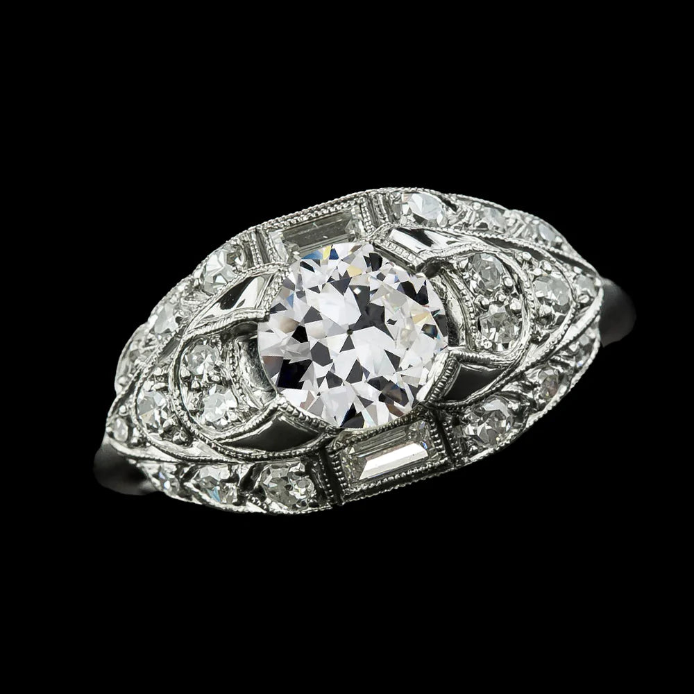 Like La Belle Epoque Jewelry Round Diamond Wedding Ring Old European