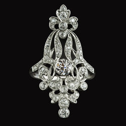 Real  Like La Belle Epoque Jewelry Vintage Style Old Cut Diamond Ring