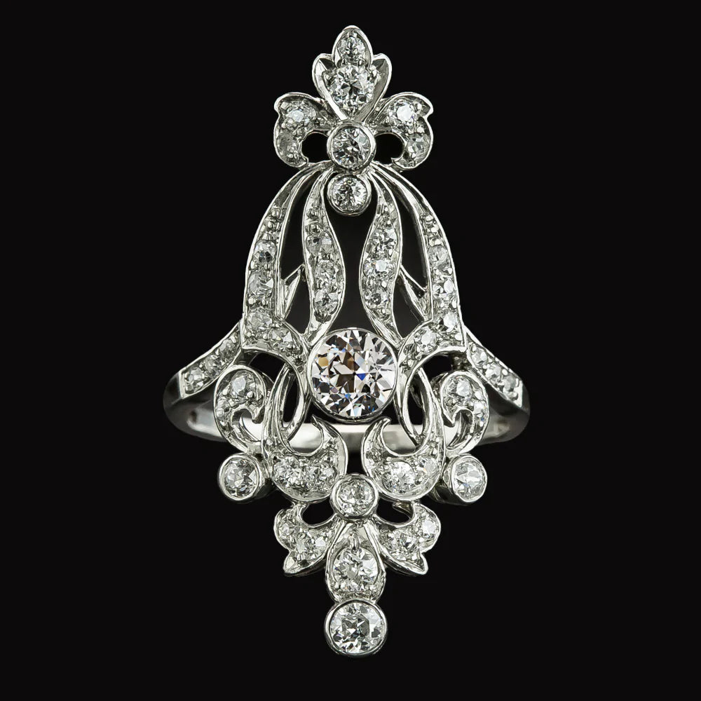 Like La Belle Epoque Jewelry Vintage Style Old Cut Diamond Ring