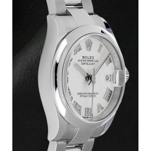 278240 Rolex Datejust 31mm White Roman Dial Stainless Steel Men's Watch