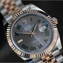 Natural Rolex 126331 Mens Datejust 41mm Two Tone Watch Rose Gold 18K