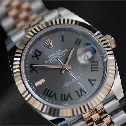 natural diamond watch front view