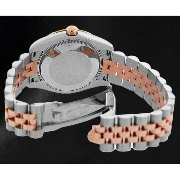 178341 Rolex Datejust  Rose Gold Steel Jubilee Bracelet Watch