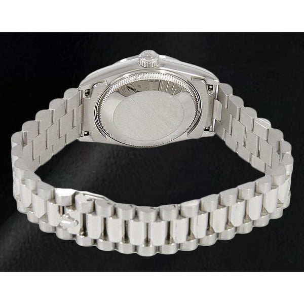 Men's Rolex Datejust 31mm Silver Diamond Dial Jubilee Band Platinum Watch