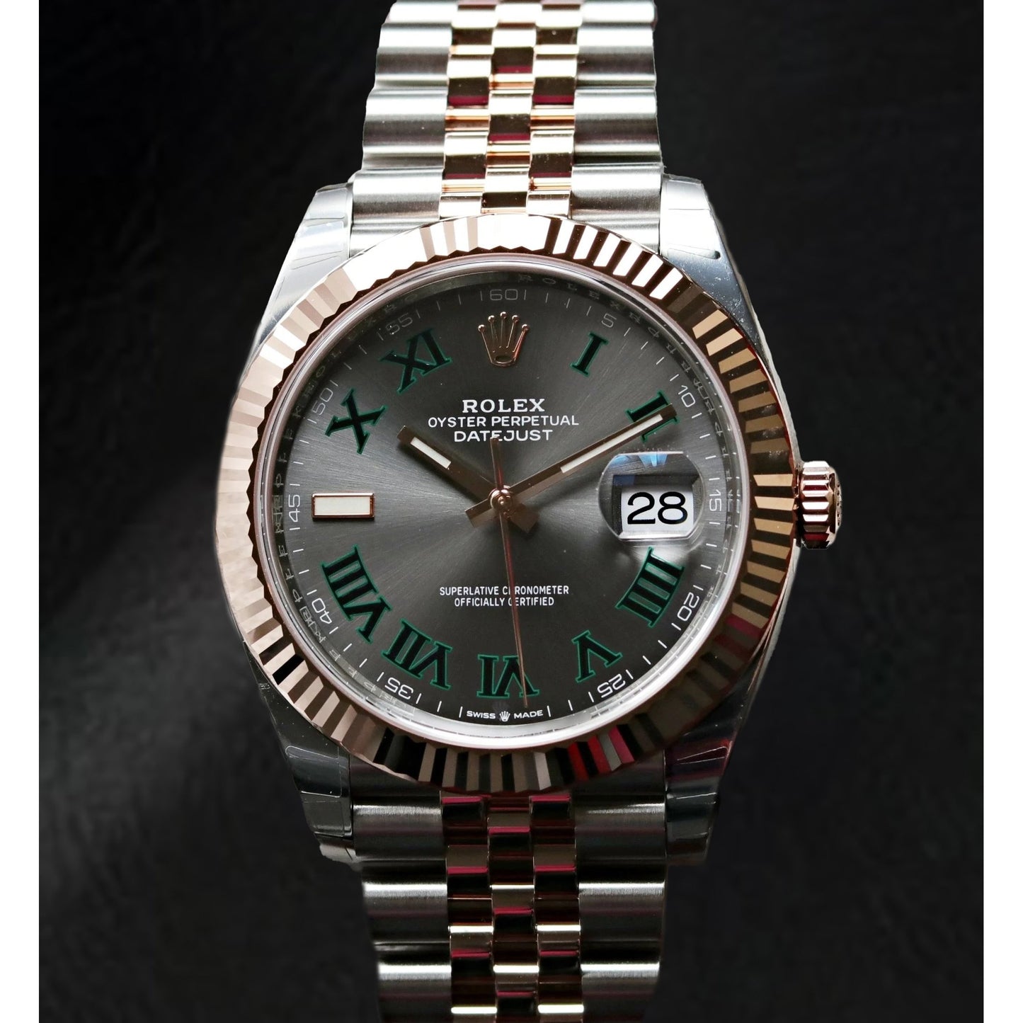 natural diamond watch front view