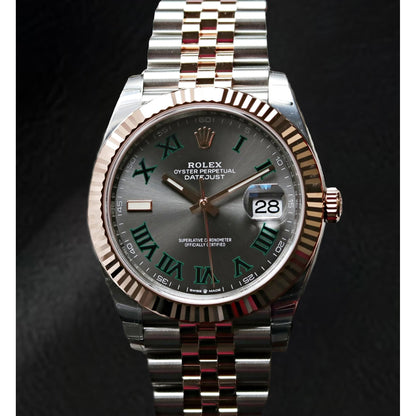 natural diamond watch front view
