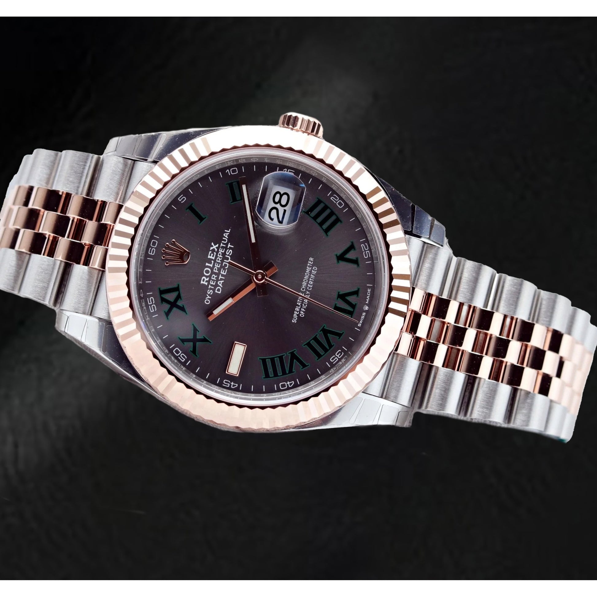 natural diamond watch side angle