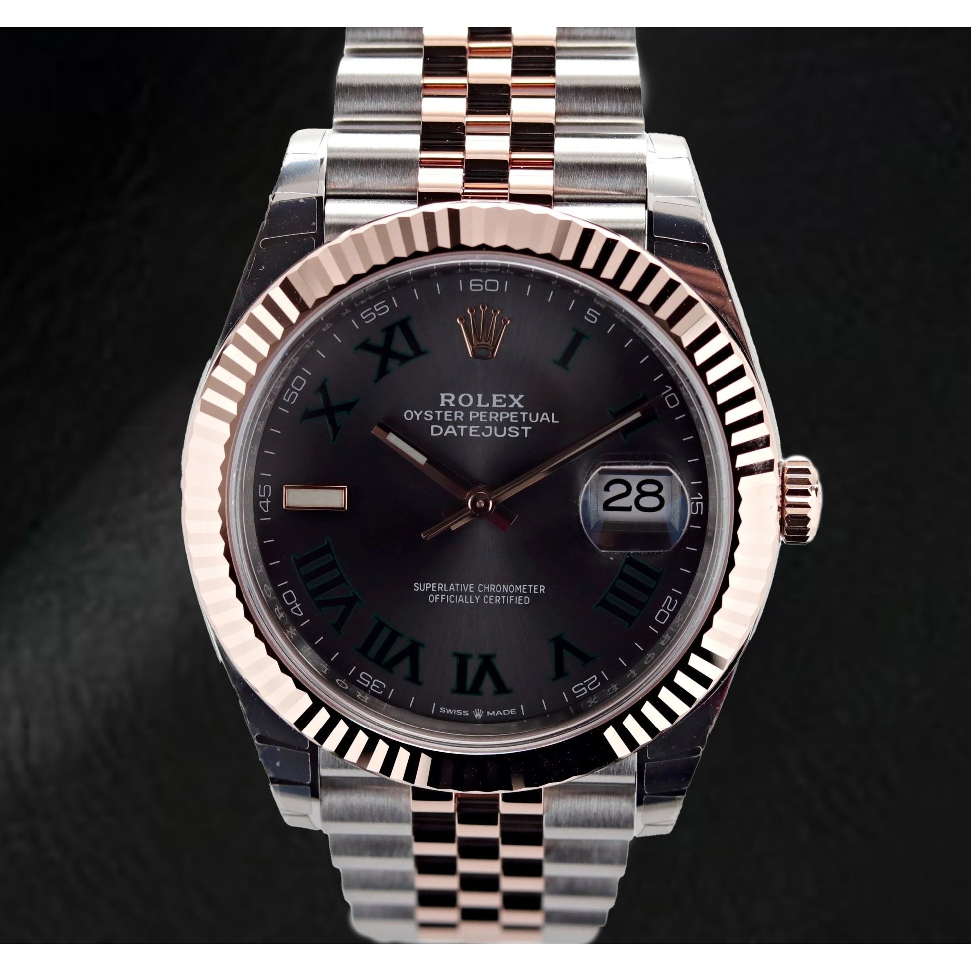 natural diamond watch profile view