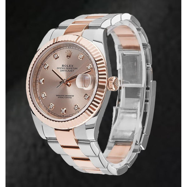 126331 mens rolex two tone stainless steel and rose gold 18k