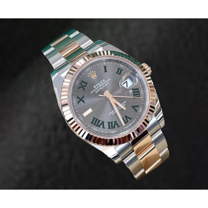 natural diamond watch front view