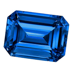 Loose Emerald Cut Ceylon Blue Sapphire 6 Carats Aaa Natural Gemstone