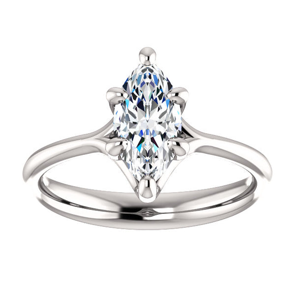 New Design Sparkling  Six Claw Prong Setting White 