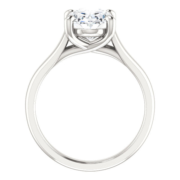 Trellis Fancy Lady’s  Style White Elegant Gold Diamond Solitaire Ring