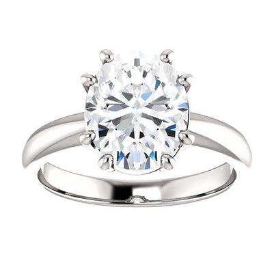Solitaire Ring Diamond Solitaire Ring 3.50 Carats Women White Gold Jewelry