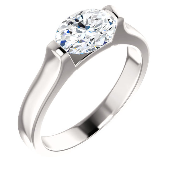 Fancy Lady’s  Style White Elegant Gold Diamond Solitaire Ring