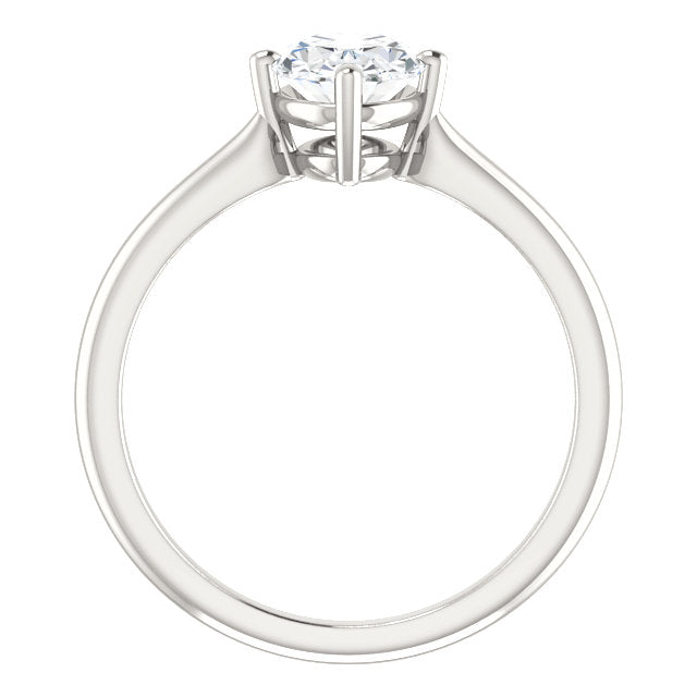Sparkling Unique Lady’s Solitaire White Gold Diamond Ring 