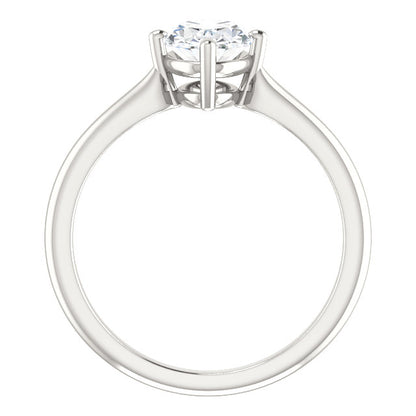 Sparkling Unique Lady’s Solitaire White Gold Diamond Ring 