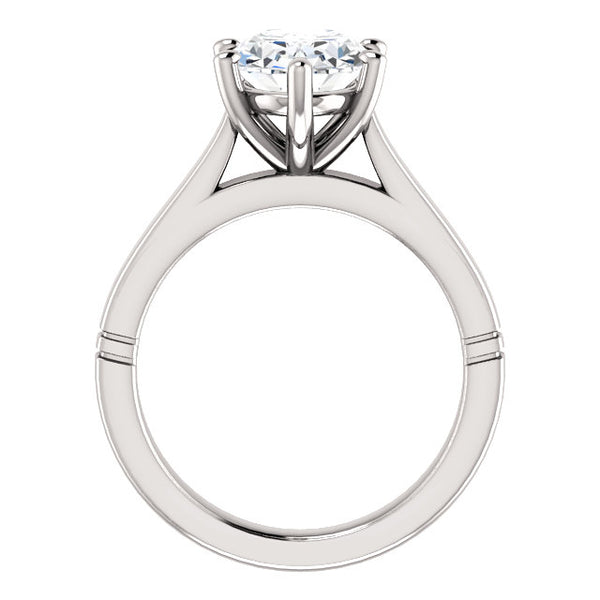 New Jewelry Sparkling Unique Solitaire White Gold Diamond Anniversary Ring
