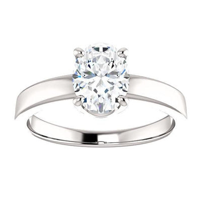  Vintage Style White Elegant Woman's Solitaire 