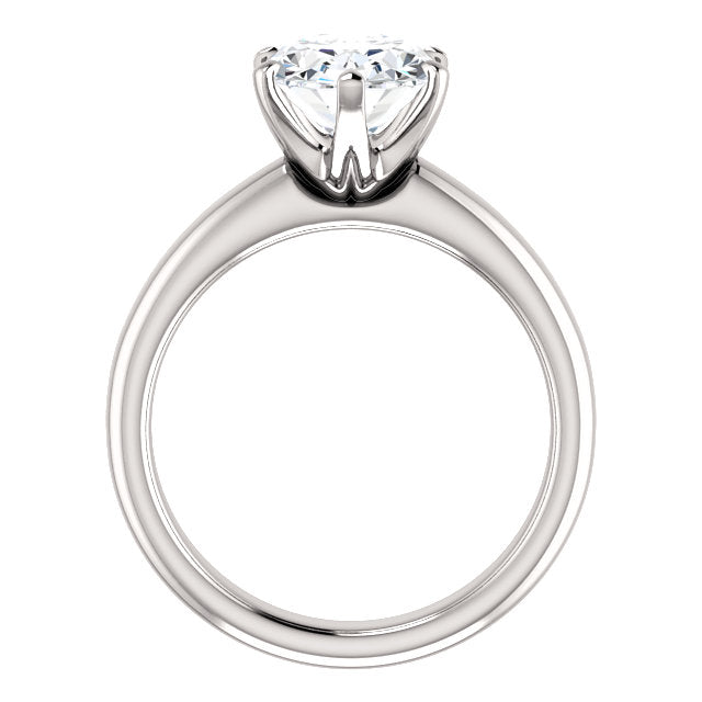Sparkling Unique Solitaire White Gold Diamond Anniversary Ring 