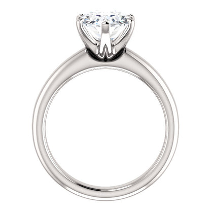 Sparkling Unique Solitaire White Gold Diamond Anniversary Ring 