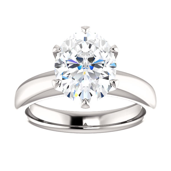 6 Prong Setting Jewelry Sparkling Unique Solitaire White Gold Diamond Anniversary Ring 