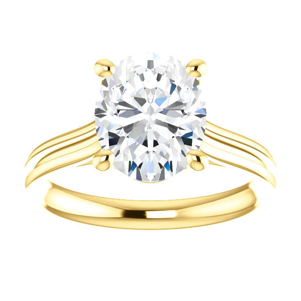 Solitaire Ring Diamond Solitaire Ring 5 Carats Women Yellow Gold Jewelry New